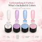 Preview: Set de 4 Geles de Color UV Mermaid Color Gel – Efecto Concha